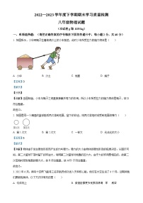 湖北省襄阳市枣阳市2022-2023学年八年级下学期期末考试物理试题（解析版）