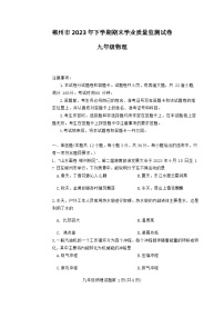 湖南省郴州市2023-2024学年九年级上学期期末质量监测物理试卷