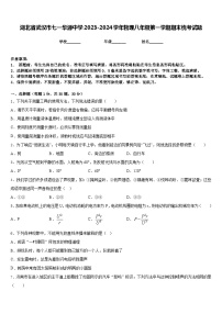 湖北省武汉市七一华源中学2023-2024学年物理八年级第一学期期末统考试题含答案