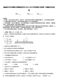 湖南省长沙市岳麓区长郡梅溪湖中学2023-2024学年物理八年级第一学期期末考试试题含答案