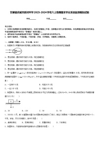 甘肃省武威市新河中学2023-2024学年八上物理期末学业质量监测模拟试题含答案