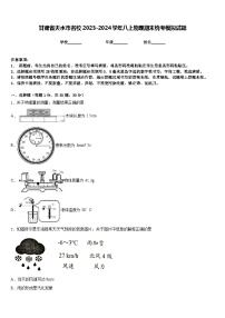 甘肃省天水市名校2023-2024学年八上物理期末统考模拟试题含答案