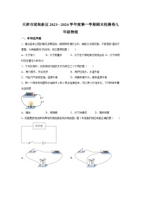 天津市滨海新区2023-2024学年九年级（上）1月期末物理试题（含解析）