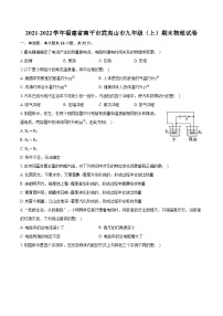 2021-2022学年福建省南平市武夷山市九年级（上）期末物理试卷（含详细答案解析）