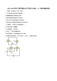 2021-2022学年宁夏石嘴山市平罗县九年级（上）期末物理试卷（含详细答案解析）