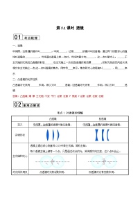 初中物理人教版八年级上册第1节 透镜精练