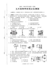 海南省海口市2023—2024学年上学期九年级物理期末检测题