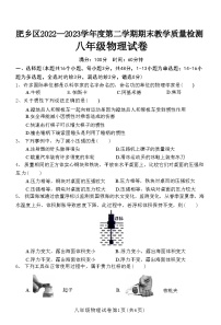 河北省邯郸市肥乡区2022—2023学年度第二学期八年级物理期末教学质量检测试卷(附答案)