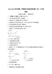 陕西省宝鸡市陈仓区2023-2024学年八年级上册期末质量检测物理试题（含解析）