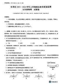 云南省玉溪市红塔区2023-2024学年上学期期末教育质量监测九年级物理试题卷