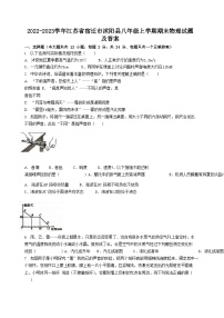 2022-2023学年江苏省宿迁市沭阳县八年级上学期期末物理试题及答案