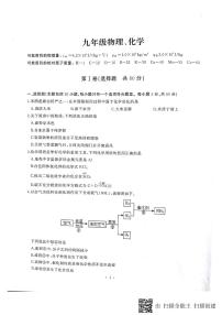 湖北省武汉市江岸区2023-—2024学年上学期元调九年级物理·化学试题（PDF版）