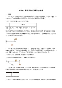 特训01 期中压轴计算题与实验题-2023-2024学年八年级物理第二学期期中期末高分突破（上海沪教版）