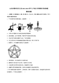 山东省德州市庆云县2023-2024学年九年级上册期末考试物理模拟试题（附答案）