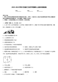 2023-2024学年江苏省汇文实中学物理九上期末经典试题含答案