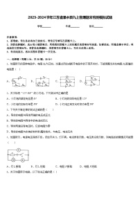 2023-2024学年江苏省溧水县九上物理期末检测模拟试题含答案