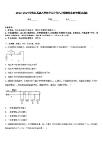 2023-2024学年江苏省苏州市平江中学九上物理期末联考模拟试题含答案