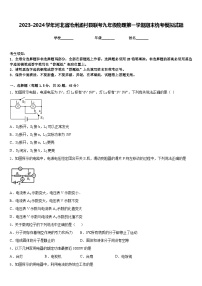 2023-2024学年河北省沧州孟村县联考九年级物理第一学期期末统考模拟试题含答案