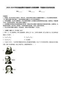 2023-2024学年河南省漯河市临颍县九年级物理第一学期期末质量检测试题含答案