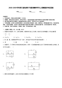 2023-2024学年浙江省杭州市下城区朝晖中学九上物理期末考试试题含答案