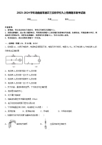 2023-2024学年湖南省常德芷兰实验学校九上物理期末联考试题含答案