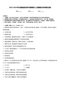 2023-2024学年湖南省张家界市桑植县九上物理期末统考模拟试题含答案