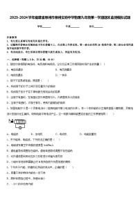 2023-2024学年福建省泉州市泉州实验中学物理九年级第一学期期末监测模拟试题含答案