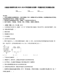 云南省大理州祥云县2023-2024学年物理九年级第一学期期末复习检测模拟试题含答案