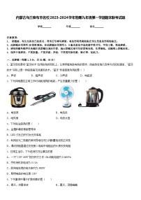 内蒙古乌兰察布市名校2023-2024学年物理九年级第一学期期末联考试题含答案