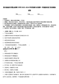 四川省南充市营山县第三中学2023-2024学年物理九年级第一学期期末复习检测模拟试题含答案