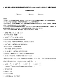 广东省肇庆市端州区端州区南国中学英文学校2023-2024学年物理九上期末质量跟踪监视模拟试题含答案