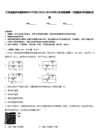 江苏省南京市南师附中江宁分校2023-2024学年九年级物理第一学期期末考试模拟试题含答案