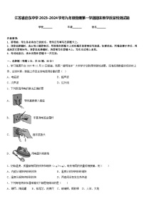 江苏省启东中学2023-2024学年九年级物理第一学期期末教学质量检测试题含答案