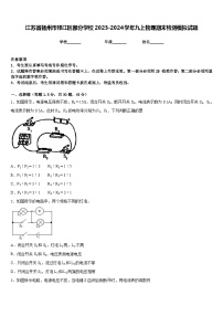 江苏省扬州市邗江区部分学校2023-2024学年九上物理期末检测模拟试题含答案