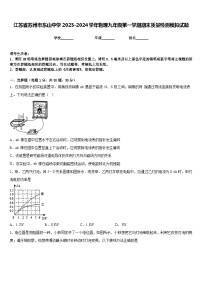 江苏省苏州市东山中学2023-2024学年物理九年级第一学期期末质量检测模拟试题含答案