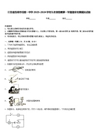 江苏省苏州市松陵一中学2023-2024学年九年级物理第一学期期末经典模拟试题含答案