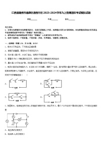 江西省赣州市南康区唐西片区2023-2024学年九上物理期末考试模拟试题含答案