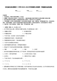 河北省石家庄第四十二中学2023-2024学年物理九年级第一学期期末监测试题含答案