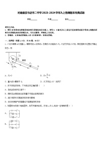 河南省驻马店市二中学2023-2024学年九上物理期末经典试题含答案