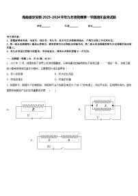 海南省定安县2023-2024学年九年级物理第一学期期末监测试题含答案