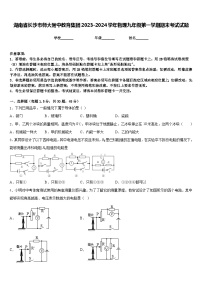 湖南省长沙市师大附中教育集团2023-2024学年物理九年级第一学期期末考试试题含答案