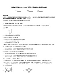 湖南省长沙县2023-2024学年九上物理期末监测模拟试题含答案