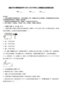 湖南长沙长郡梅溪湖中学2023-2024学年九上物理期末监测模拟试题含答案