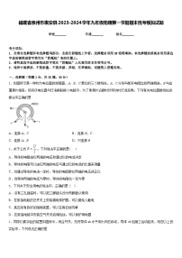 福建省泉州市惠安县2023-2024学年九年级物理第一学期期末统考模拟试题含答案