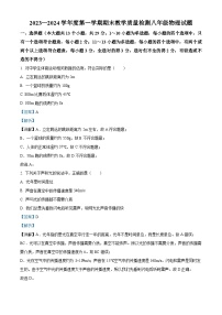 河北省石家庄市栾城区2023-2024学年八年级上学期期末教学质量检测物理试题