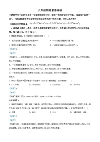 湖北省武汉市武昌区2023-2024学年八年级上学期期末物理试题