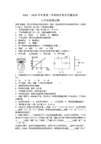 广东省惠州市惠阳区2023-2024学年九年级上学期期末物理试题