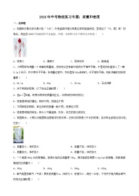 2024年中考物理复习专题：质量和密度（含答案）