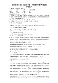 江西省赣州市经开区2023-2024学年上学期九年级物理期末试卷(1)