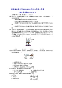 海南省农垦中学2023-2024学年九年级上学期期末考试物理试题B卷